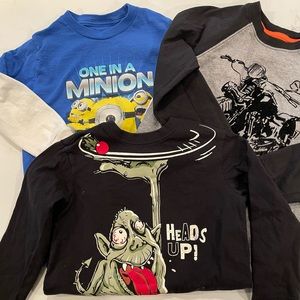 Boys bundle of 3 long sleeve t shirts